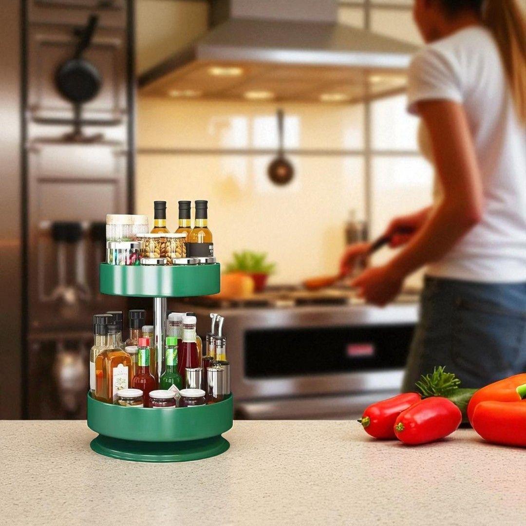 Organizador De 2 Niveles Multiuso Cocina Baño Giratorio 360-4