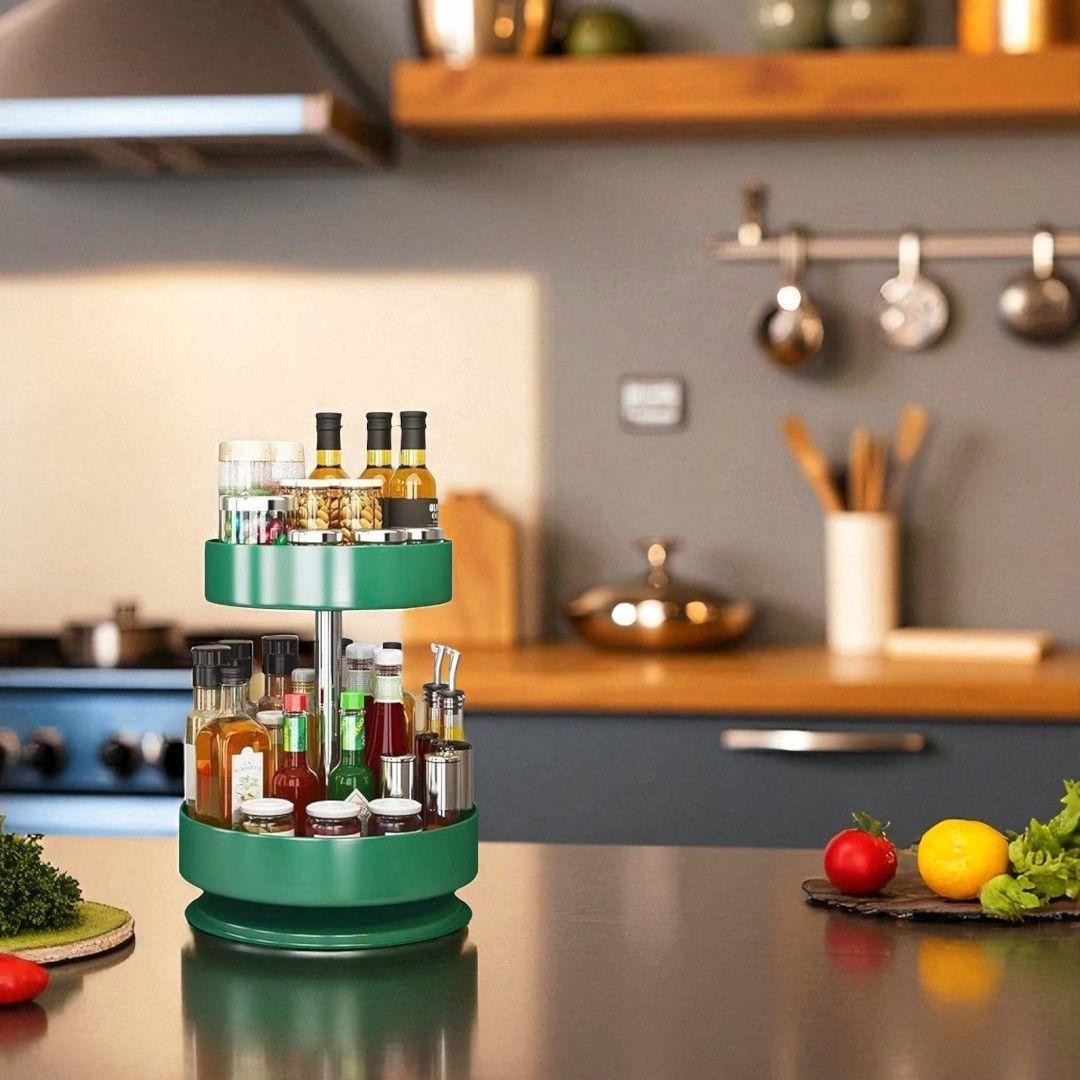 Organizador De 2 Niveles Multiuso Cocina Baño Giratorio 360-5