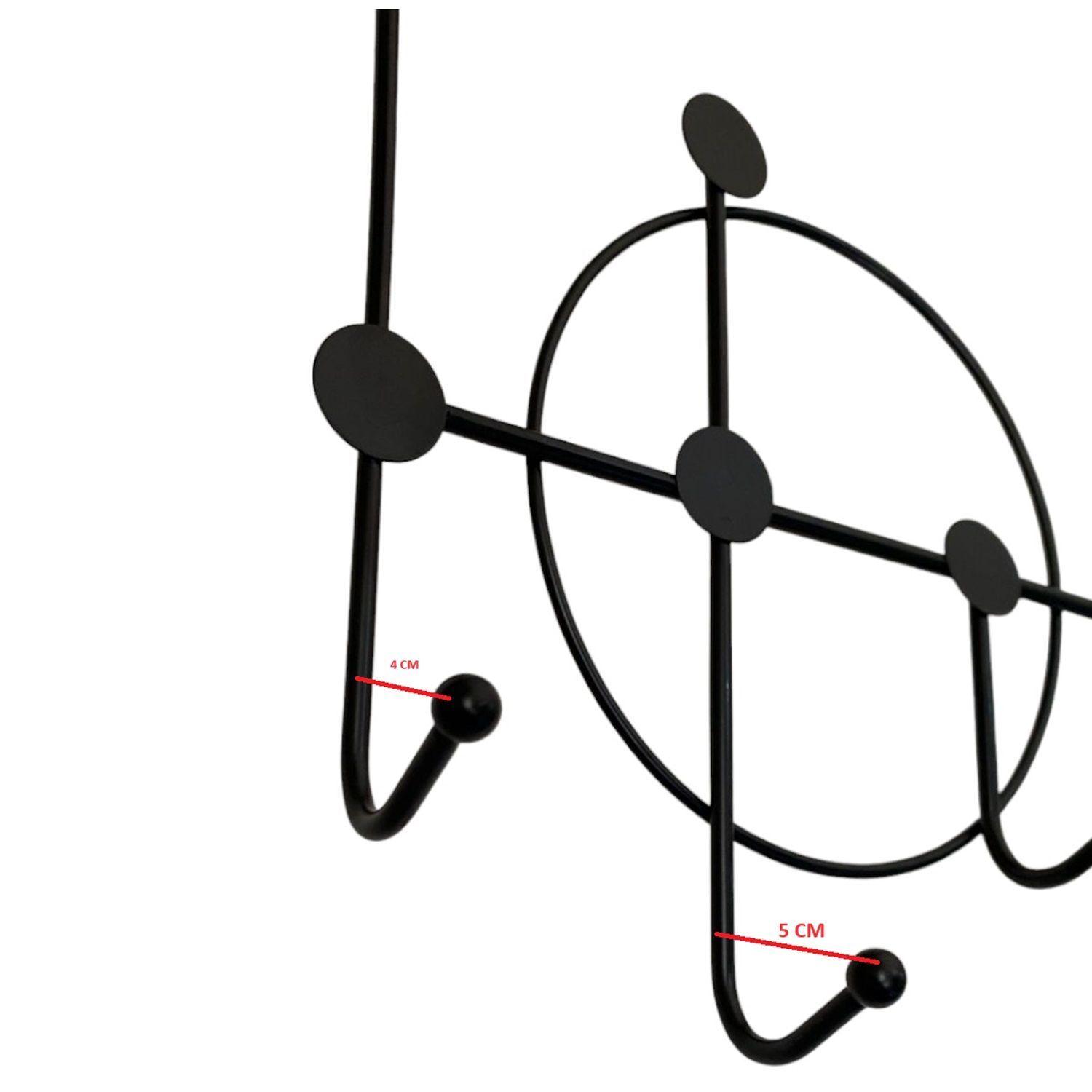 Colgadores de ropa 6 ganchos metálicos perchero de puerta-2