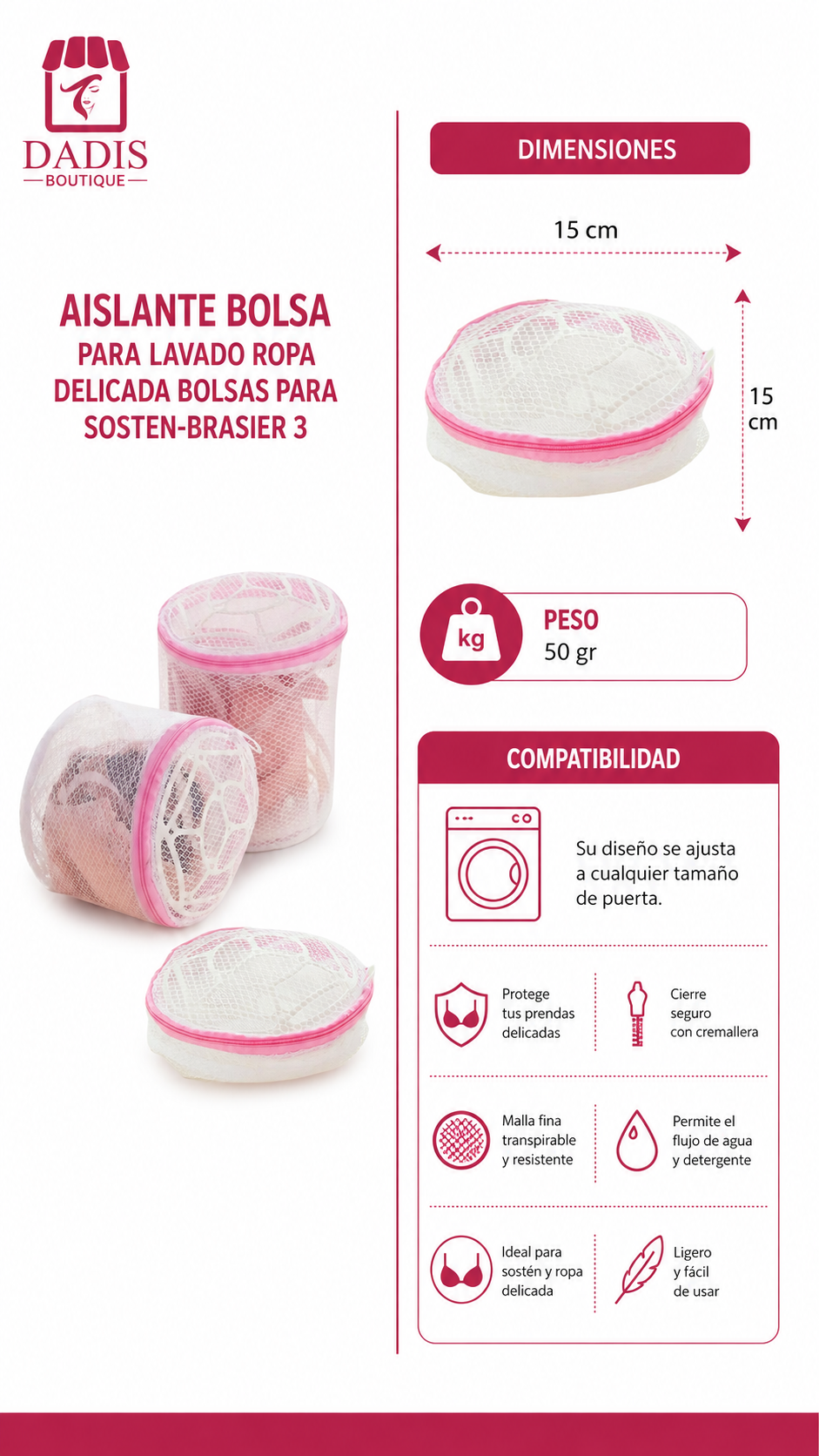 Bolsa Para Lavado Ropa Delicada Bolsas Para Sosten-brasier 3-2