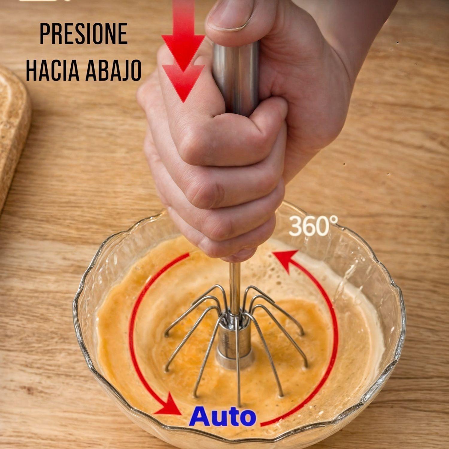 Batidor manual espumador manual de leche acero inox-6