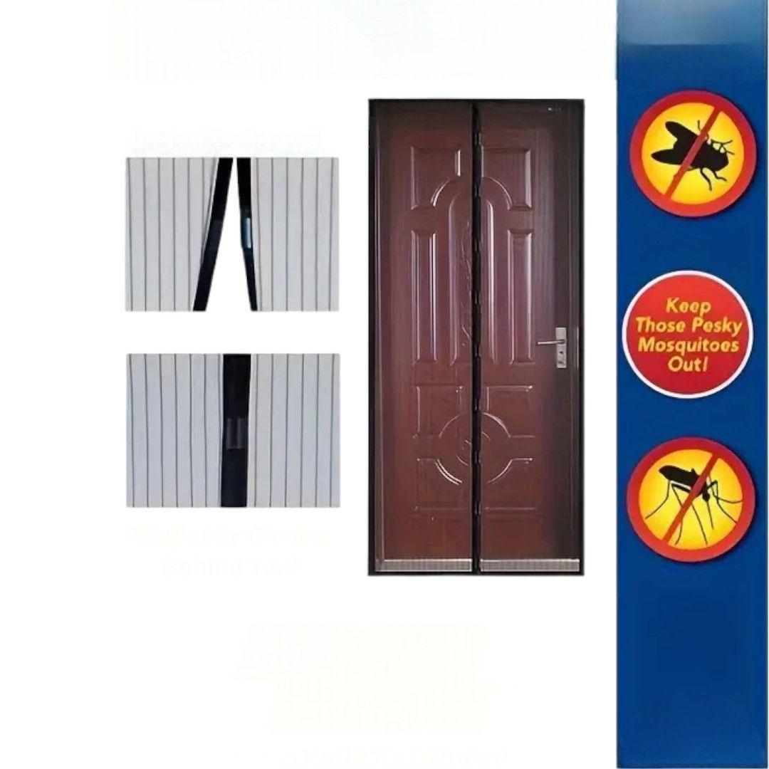 Malla cierre mosquitera cortina anti mosquito malla puerta-0