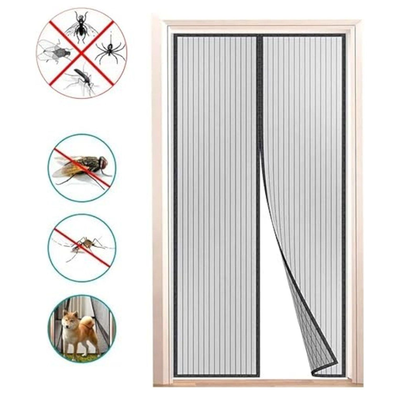 Malla cierre mosquitera cortina anti mosquito malla puerta-6