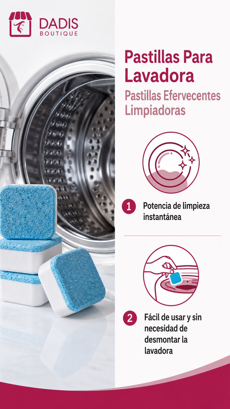 Pastillas Para Lavadora Pastillas Efervecentes Limpiadoras-3