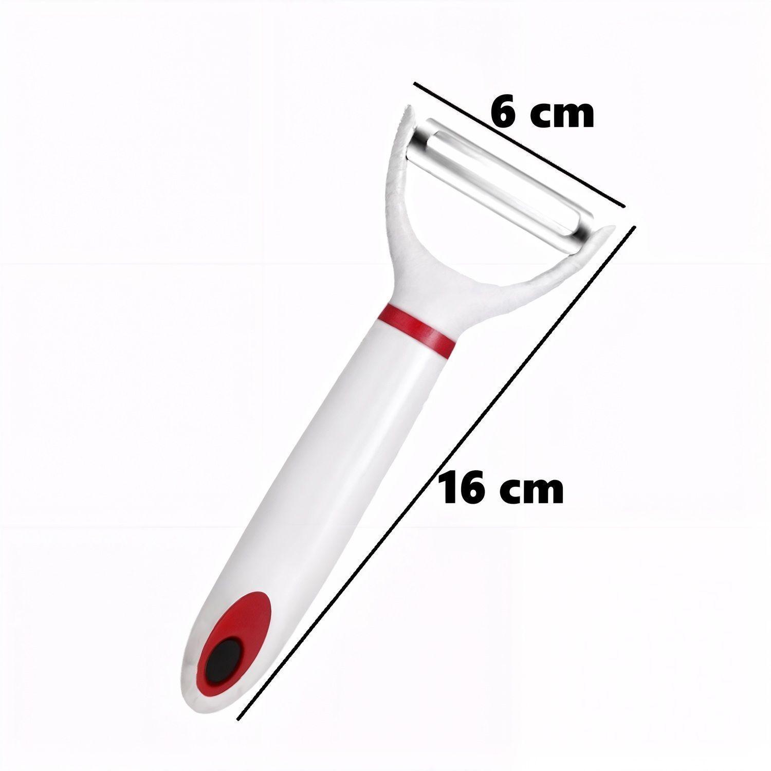 Pelador Verduras Acero Inoxidable Mango Plastico Cocina-0