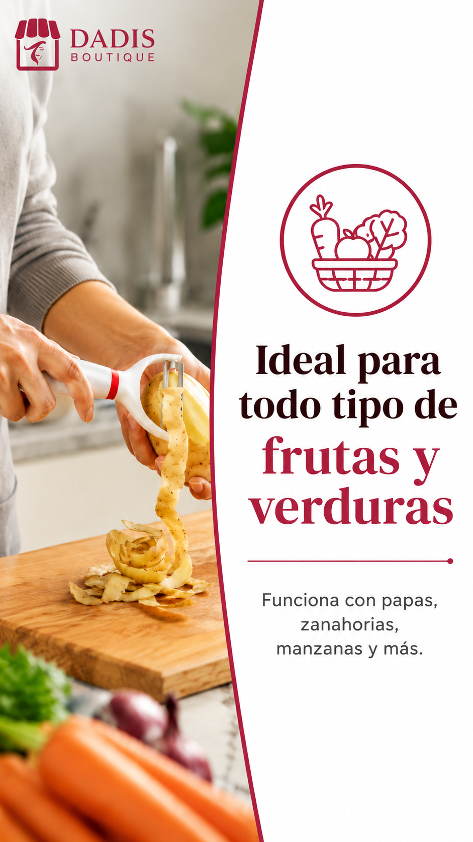 Pelador Verduras Acero Inoxidable Mango Plastico Cocina-1