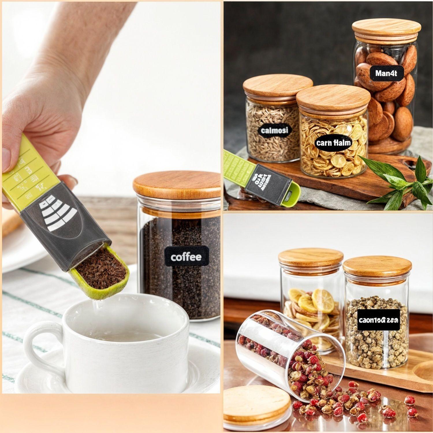 Frascos conserva tapa bambu frascos de vidrio 250ml-4