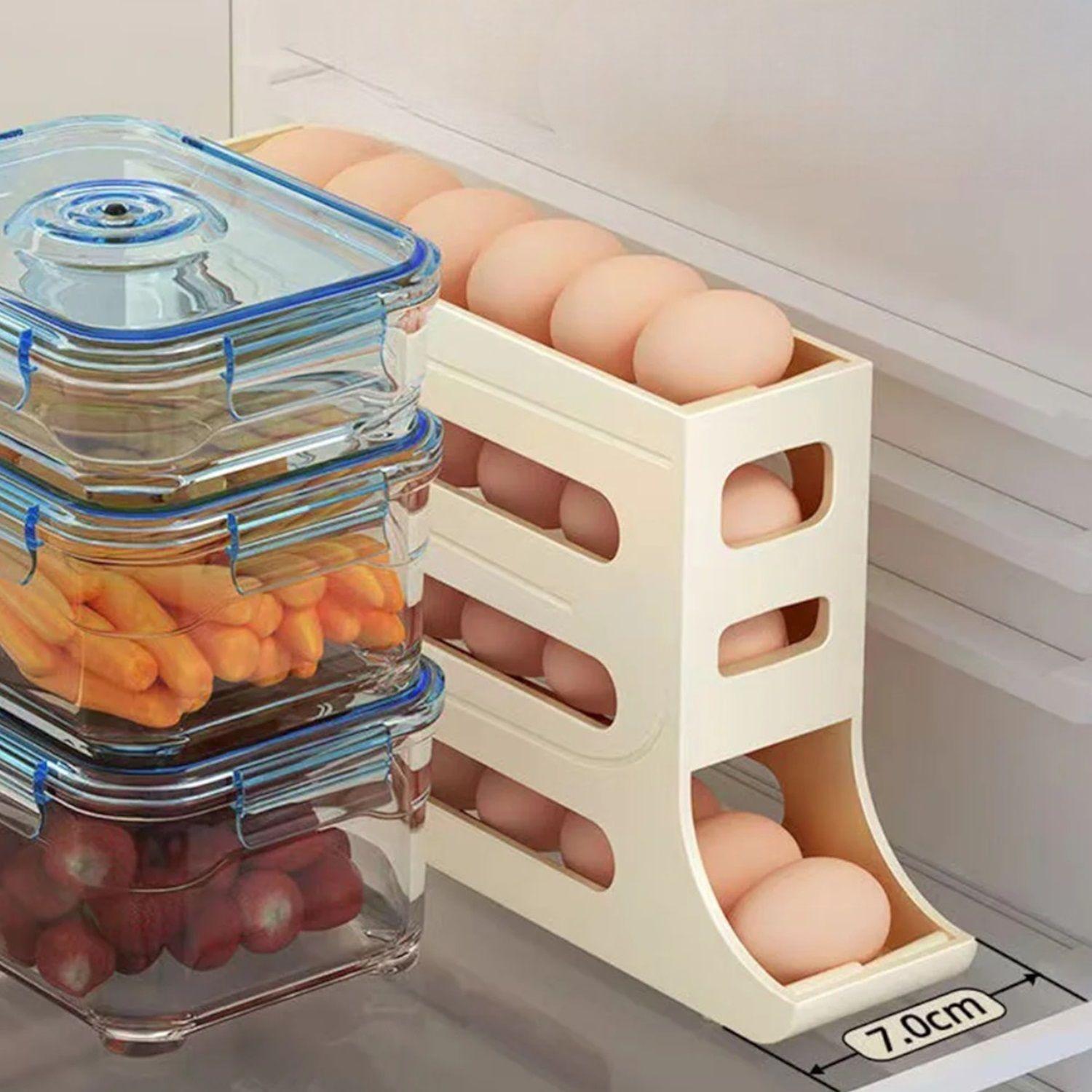 huevera dispensador de huevos organizador de huevos 4 pisos-4