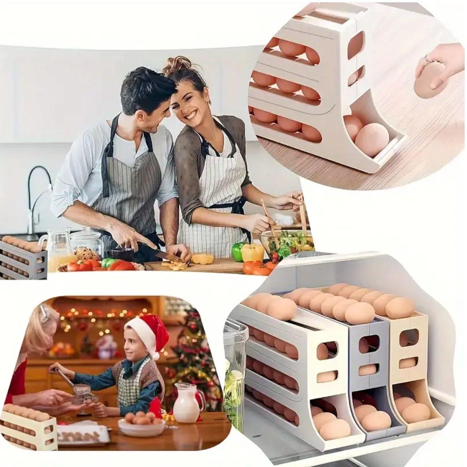 huevera dispensador de huevos organizador de huevos 4 pisos-7