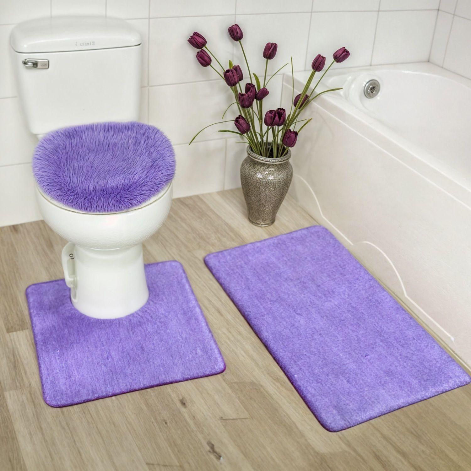 Set de baño Juego de baño alfombras de baño cubre tapa WC 3en1 POLAR -3