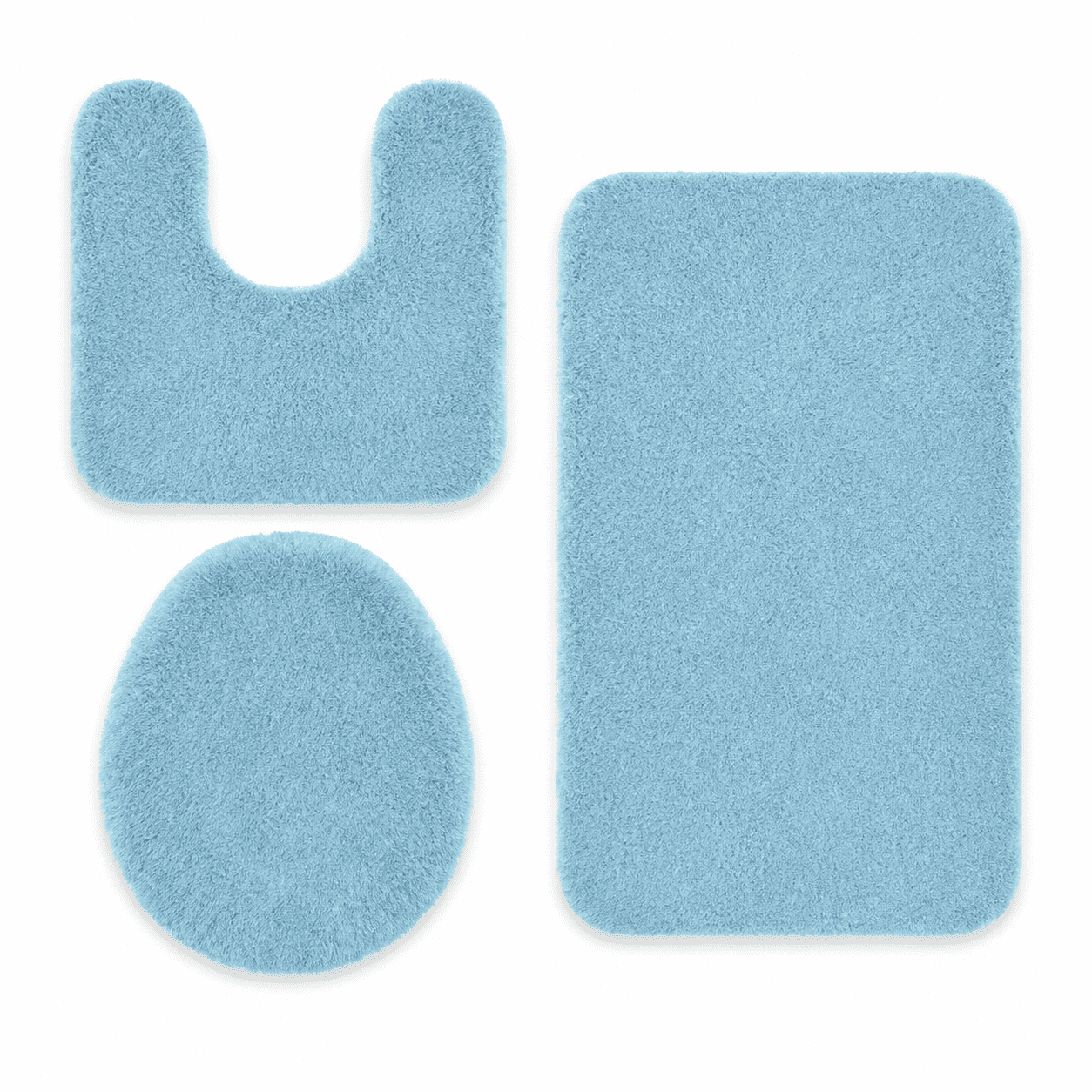 Set De Baño Juego De Baño Alfombras Baño Cubre Tapa Wc 3en1-0