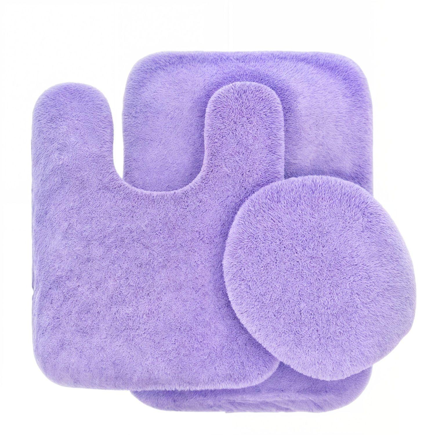 Set De Baño Juego De Baño Alfombras Baño Cubre Tapa Wc 3en1-0