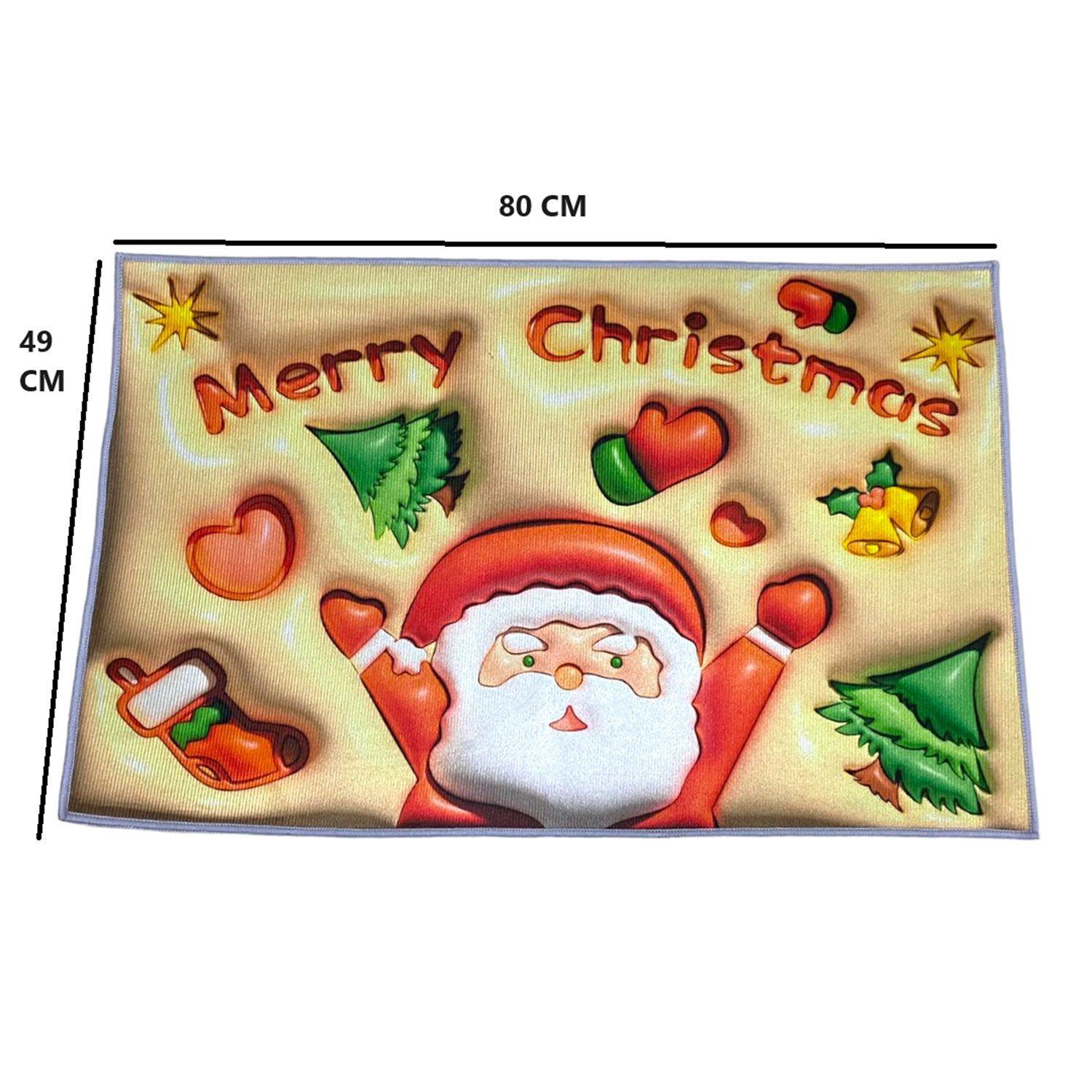 Set de baño navideño Juego de baño alfombras de baño cubre tapa wc navidad-3