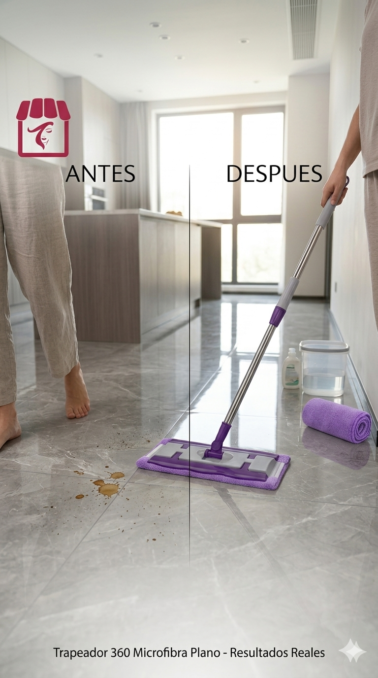 Trapeador 360 Microfibra Plano 2 Pa os Lavables Hogar-2