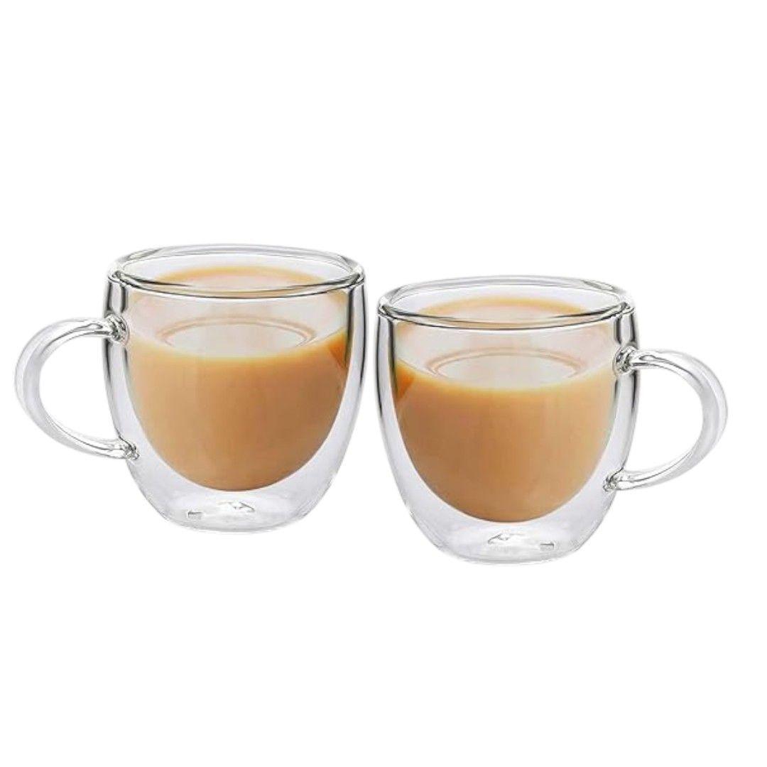 pack 2 tazas para café expreso taza doble vidrio menaje 80 ml-5