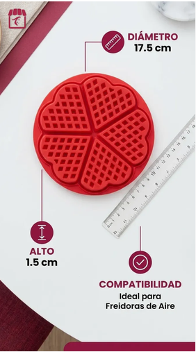 Molde Silicona Para Airfryer Freidora Redondo Wuaffles-3