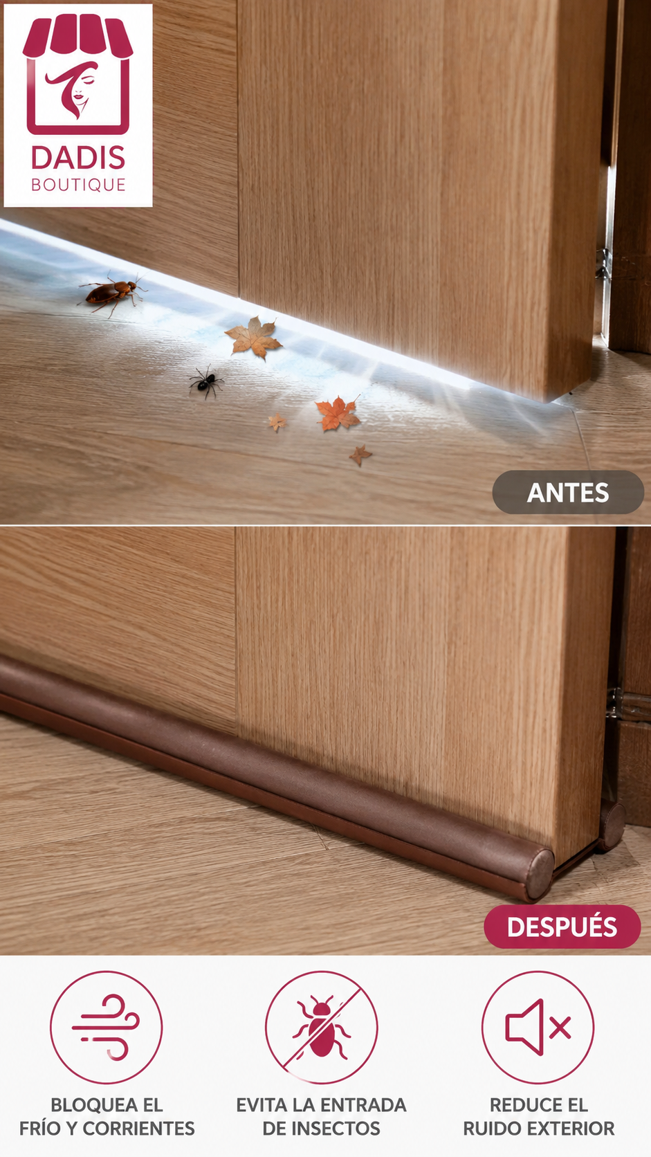 Aislante Puerta Protector Frio Aislante Puerta Insectos-5