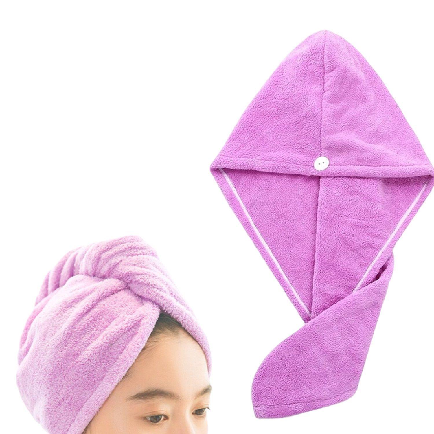 2 Toalla Microfibra Pelo Toalla Turbante Toalla 25x67cm-0