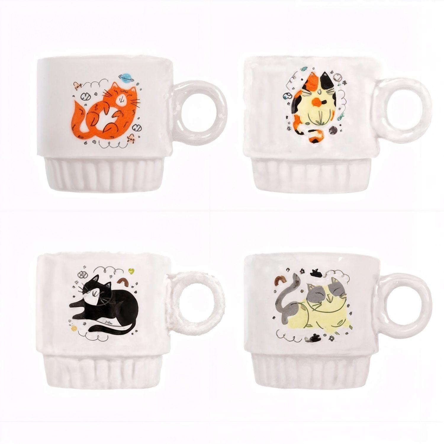 Set tazas apilable tazas de te tazas café soporte vertical-1