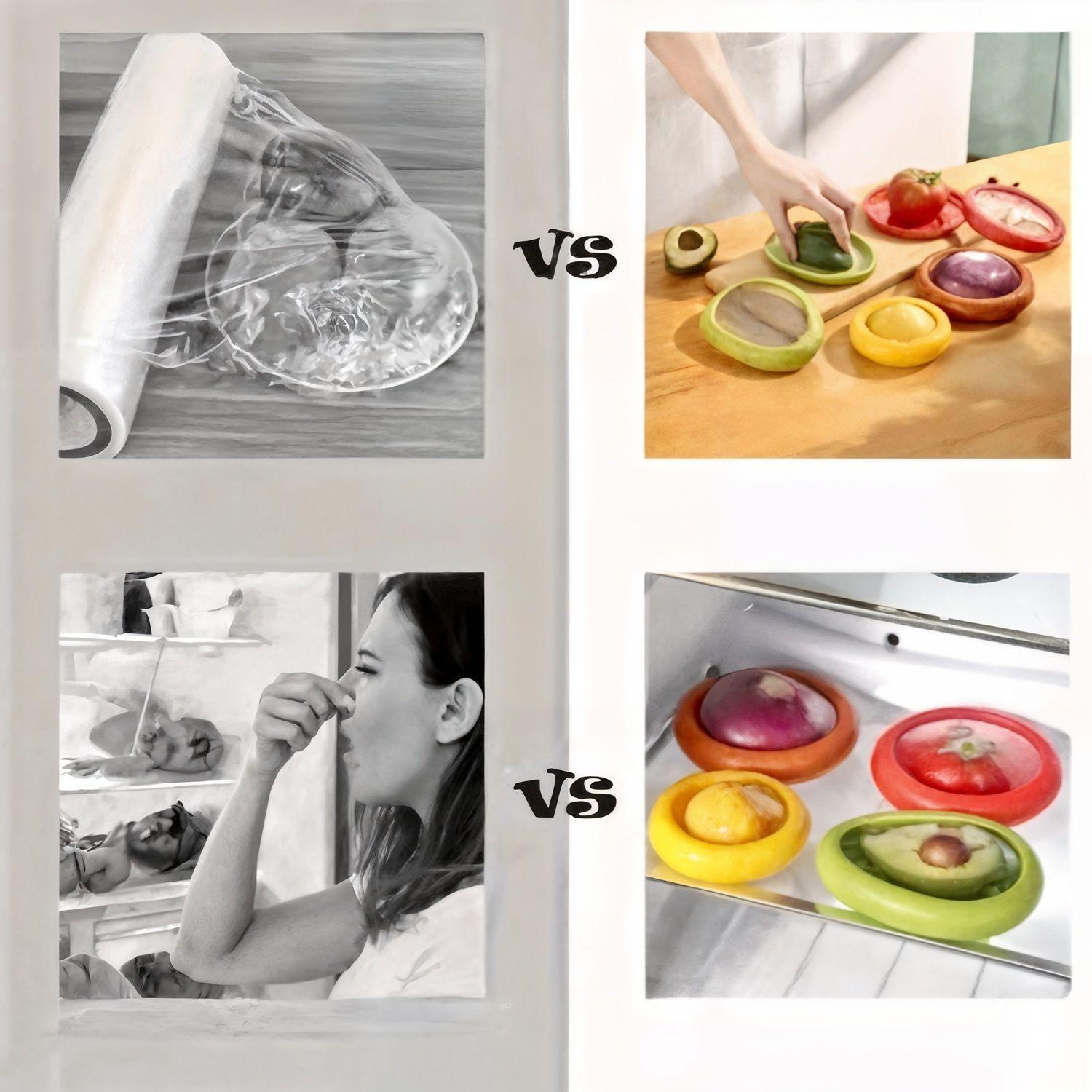 Set 4 Contenedor Alimento Contenedores Hermeticos Refrigerad-5