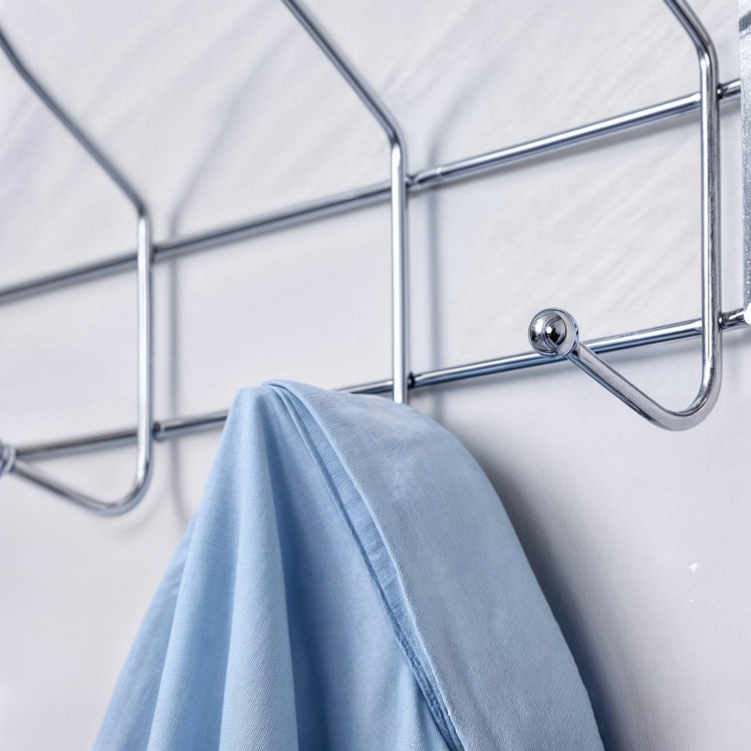 colgadores de ropa 6 ganchos metalicos perchero de puerta acero inox-6