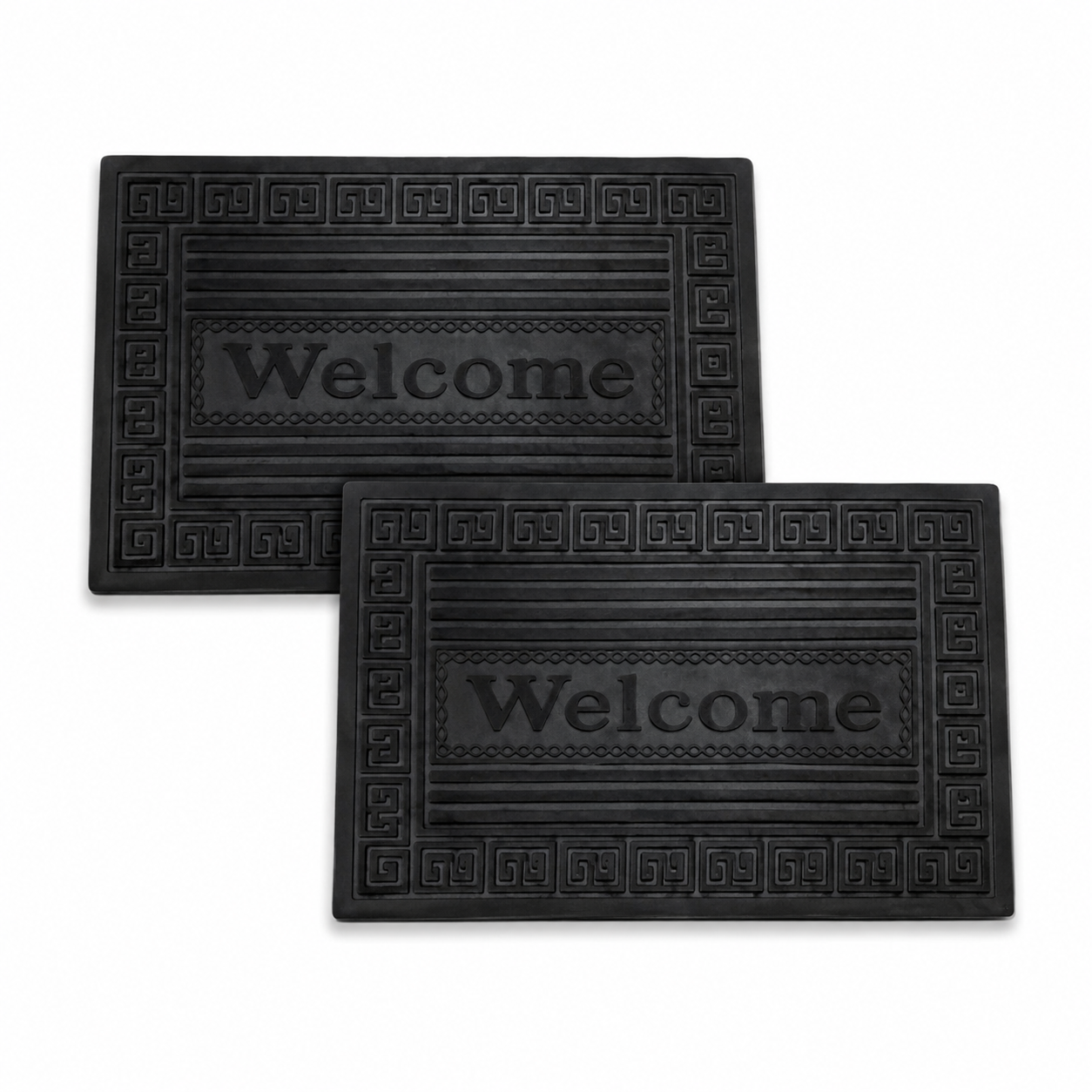Pack 2 Alfombra Entrada Exterior Tapete Limpiapies Puerta-0
