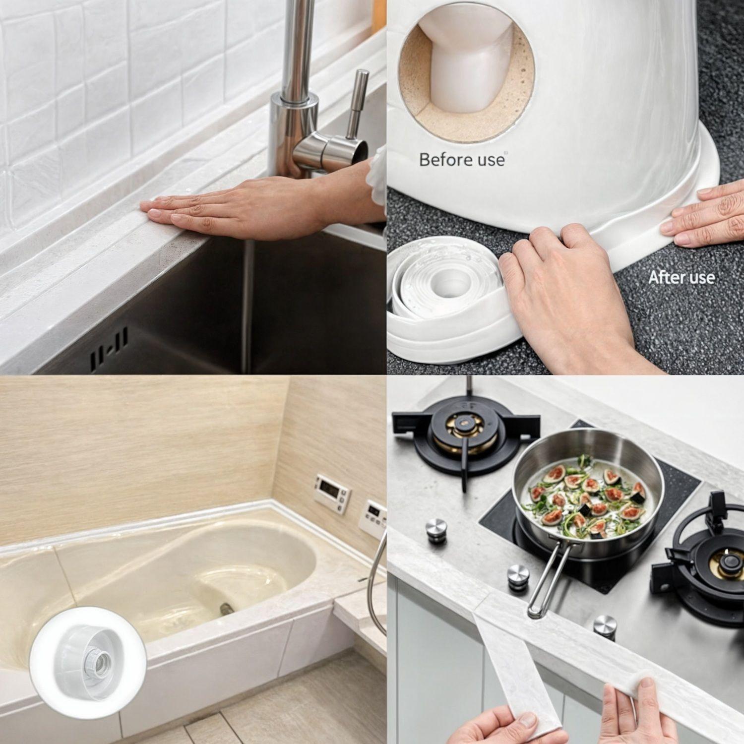 Set 2 Cintas Adhesivas Impermeables Gaffer Cocina Baño-5