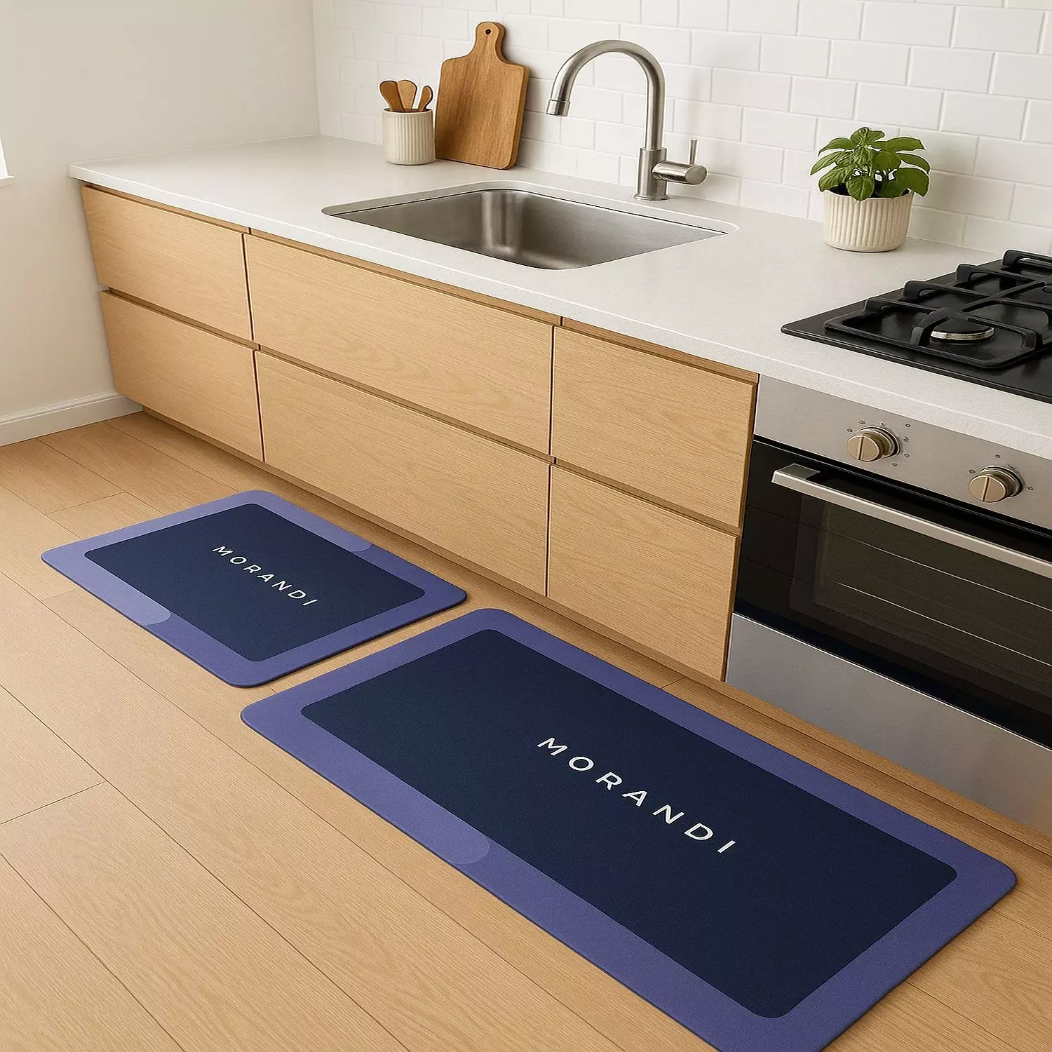 2 alfombras antideslizantes cocina alfombras super absorbente?MORANDIN -2