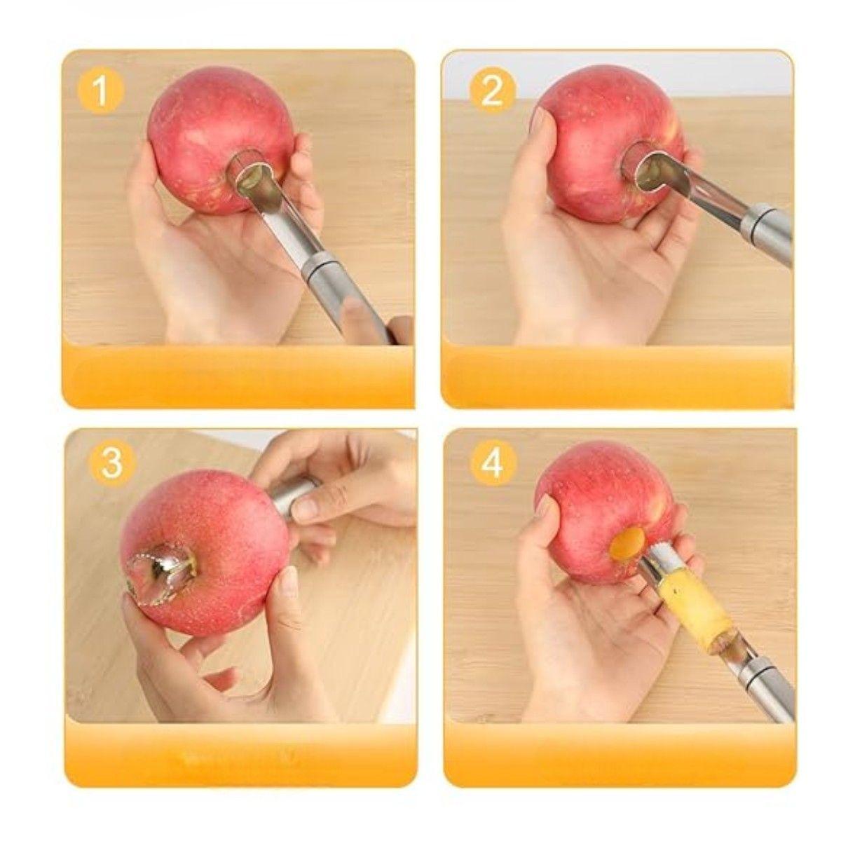Descorazonador de frutas acero inoxidable ahuecador-4