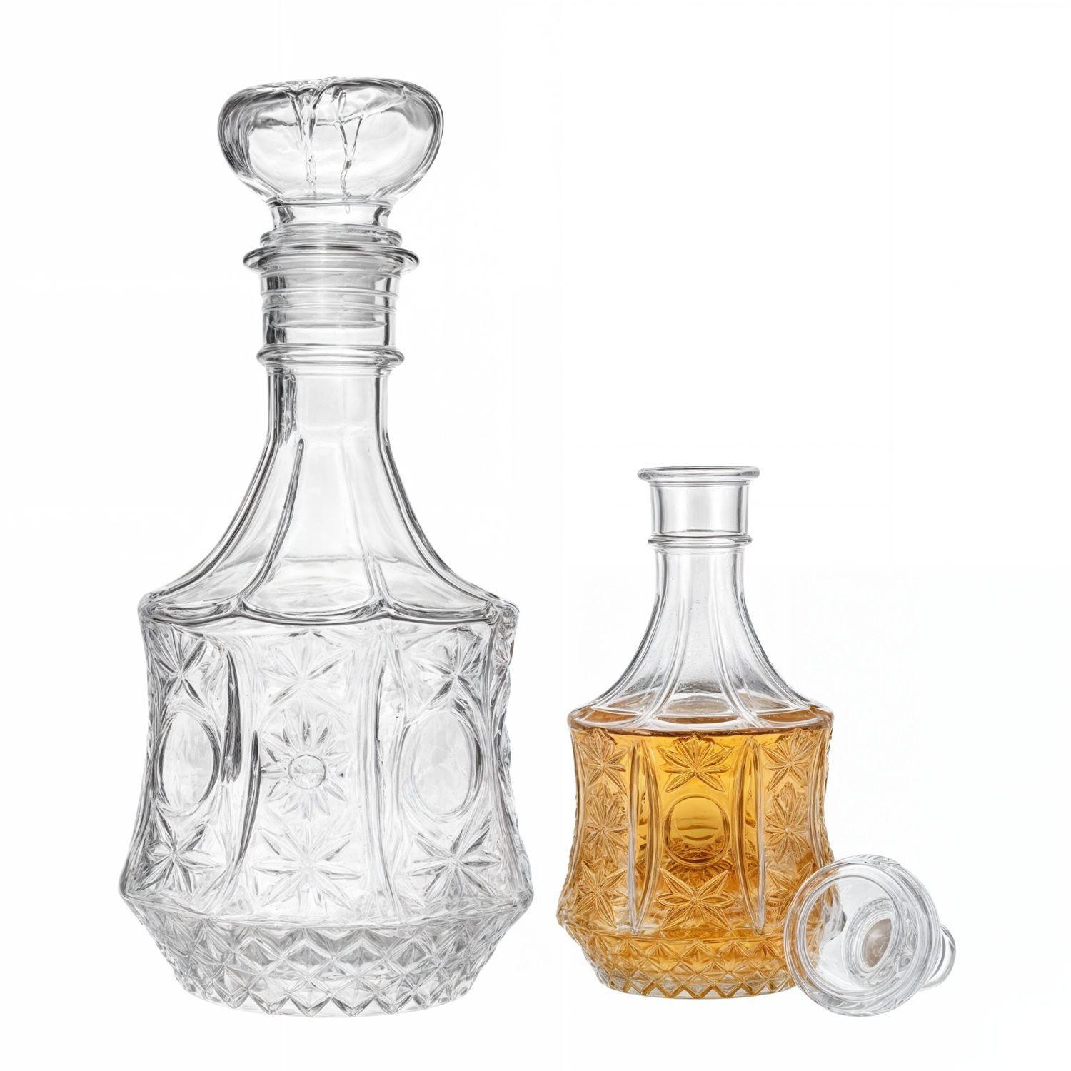 Decantador botella para whisky licor vidrio 500ml-3