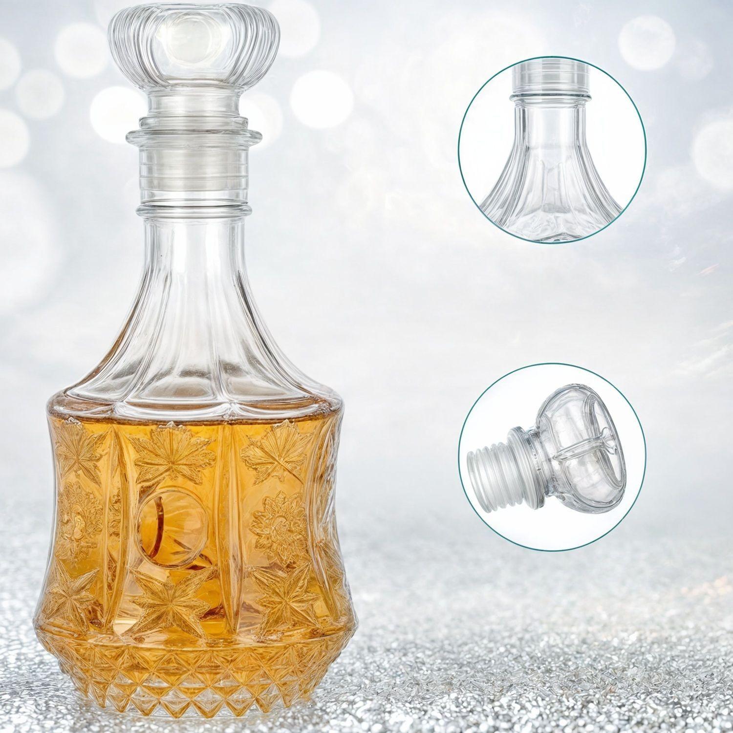 Decantador botella para whisky licor vidrio 500ml-4