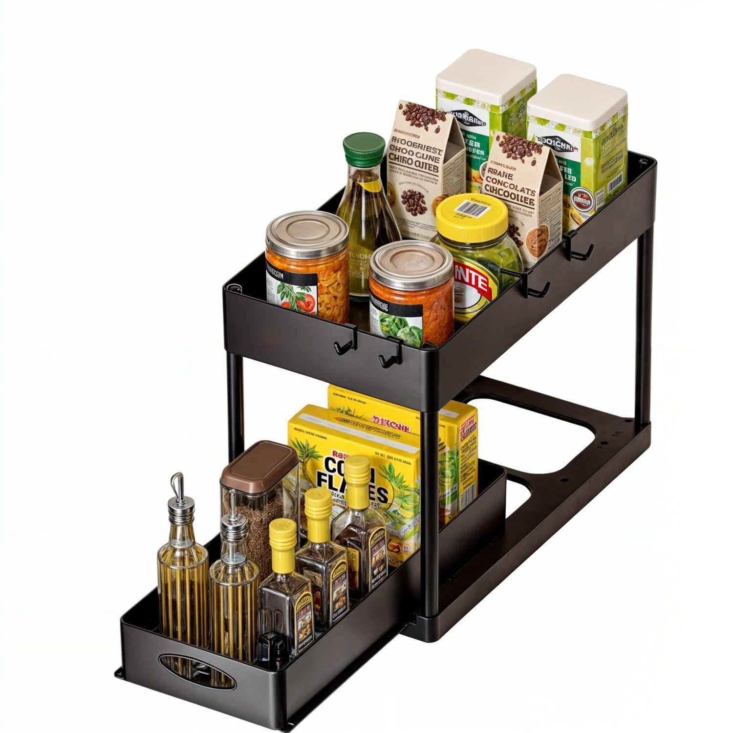 organizador extraible cocina repisa extensible 2 niveles-0