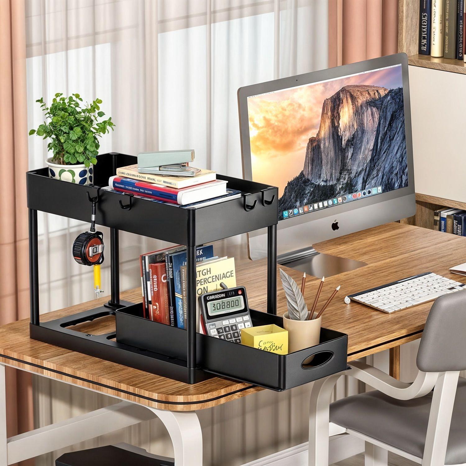 organizador extraible cocina repisa extensible 2 niveles-7