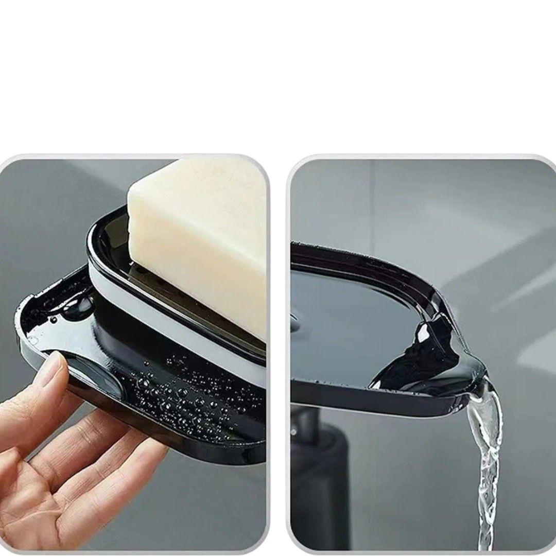 jabonera plástica jabonera baño pared adhesiva 2 en 1 muro-4