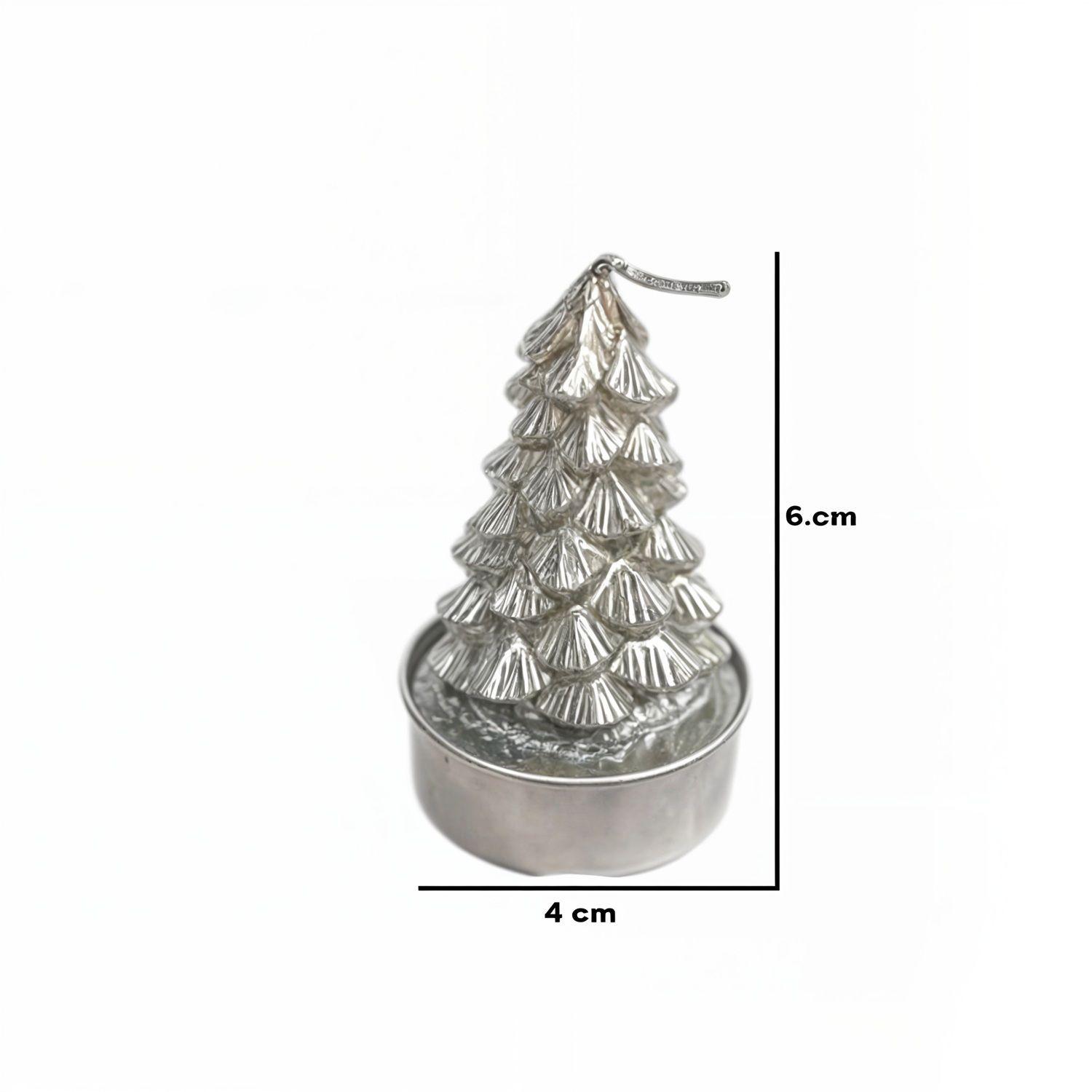 VELAS NAVIDEÑAS ADORNOS NAVIDEÑOS ARBOL DE NAVIDAD 3 PCS PLAT-1