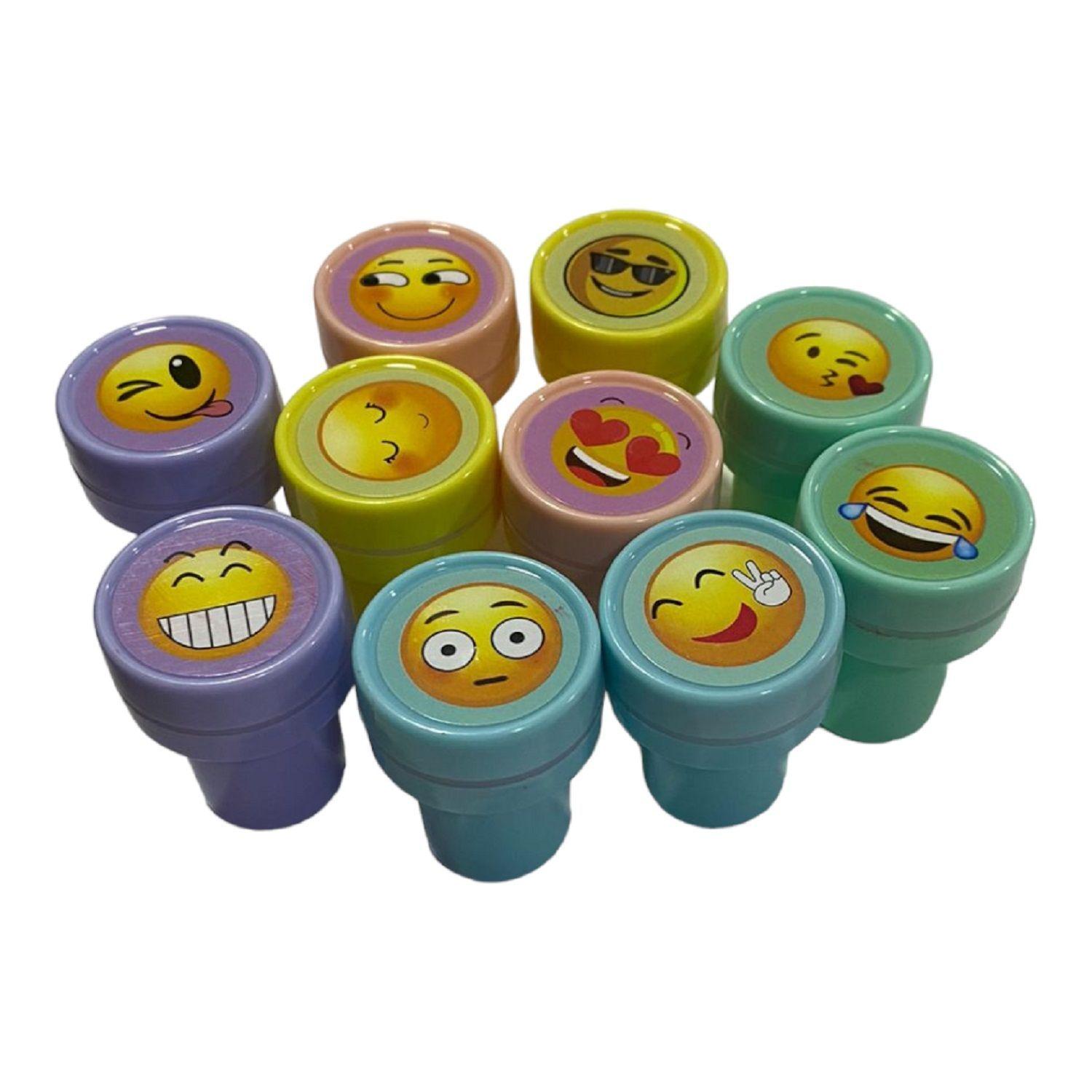 Set 2 regla de figuras 10 mini timbre o sello caritas emojis-1