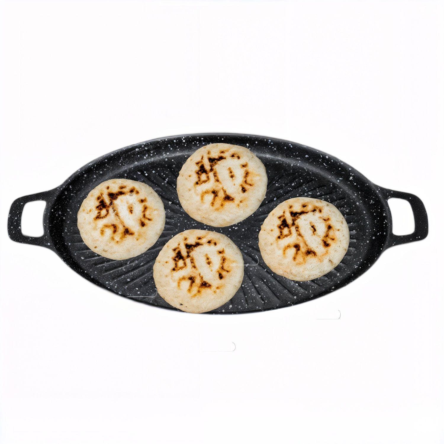 Plancha antiadherente sarten budare sartenes hierro 34CM-6