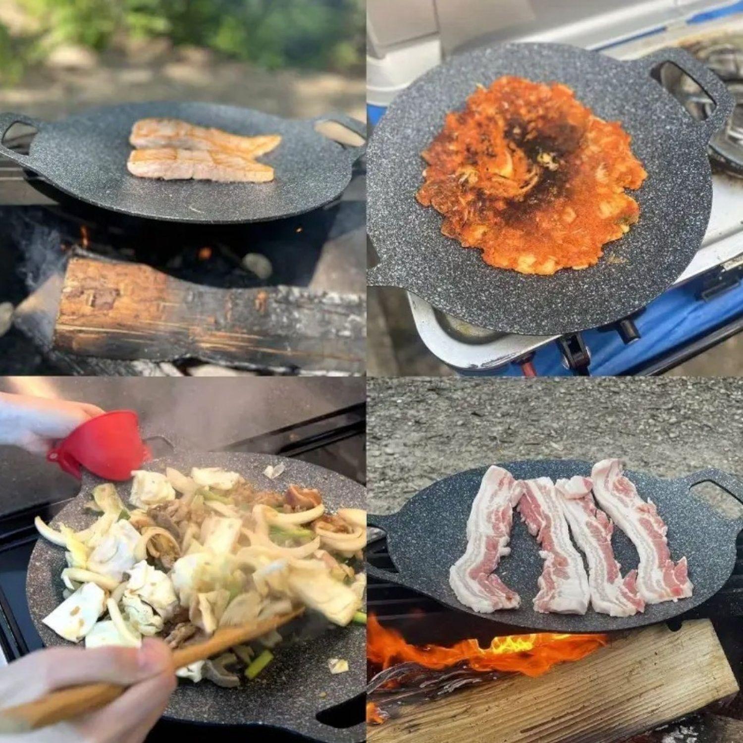 Plancha antiadherente sarten budare sartenes hierro 34CM-3