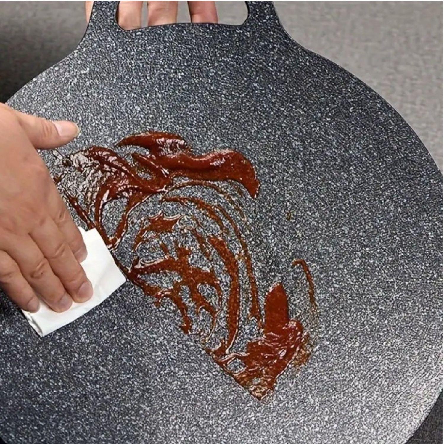 Plancha antiadherente sarten budare sartenes hierro 34CM-4