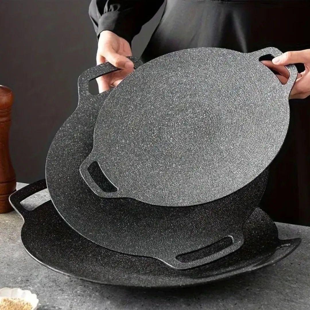 Plancha antiadherente sarten budare sartenes hierro 34CM-5