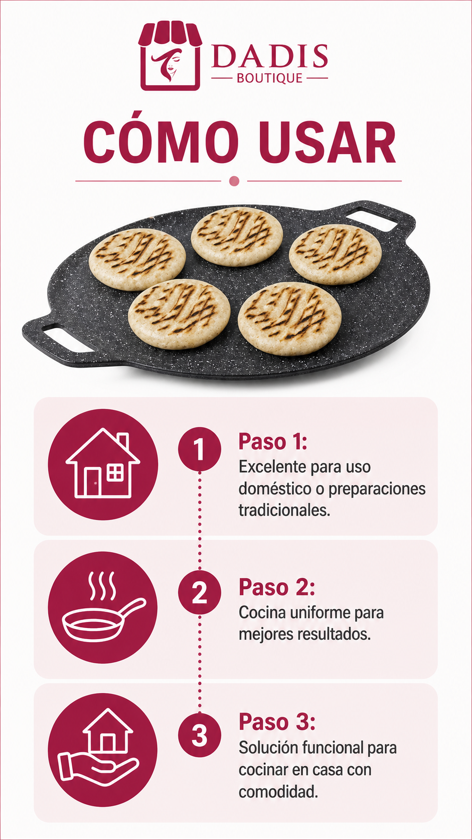 Plancha Antiadherente Sarten Budare Sartenes Hierro 34cm-2