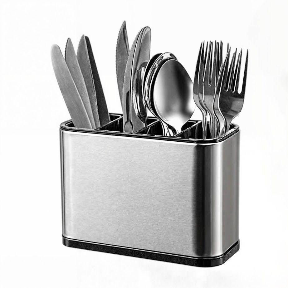Porta Cubiertos Acero Inoxidable Escurridor Cocina Moderno-8
