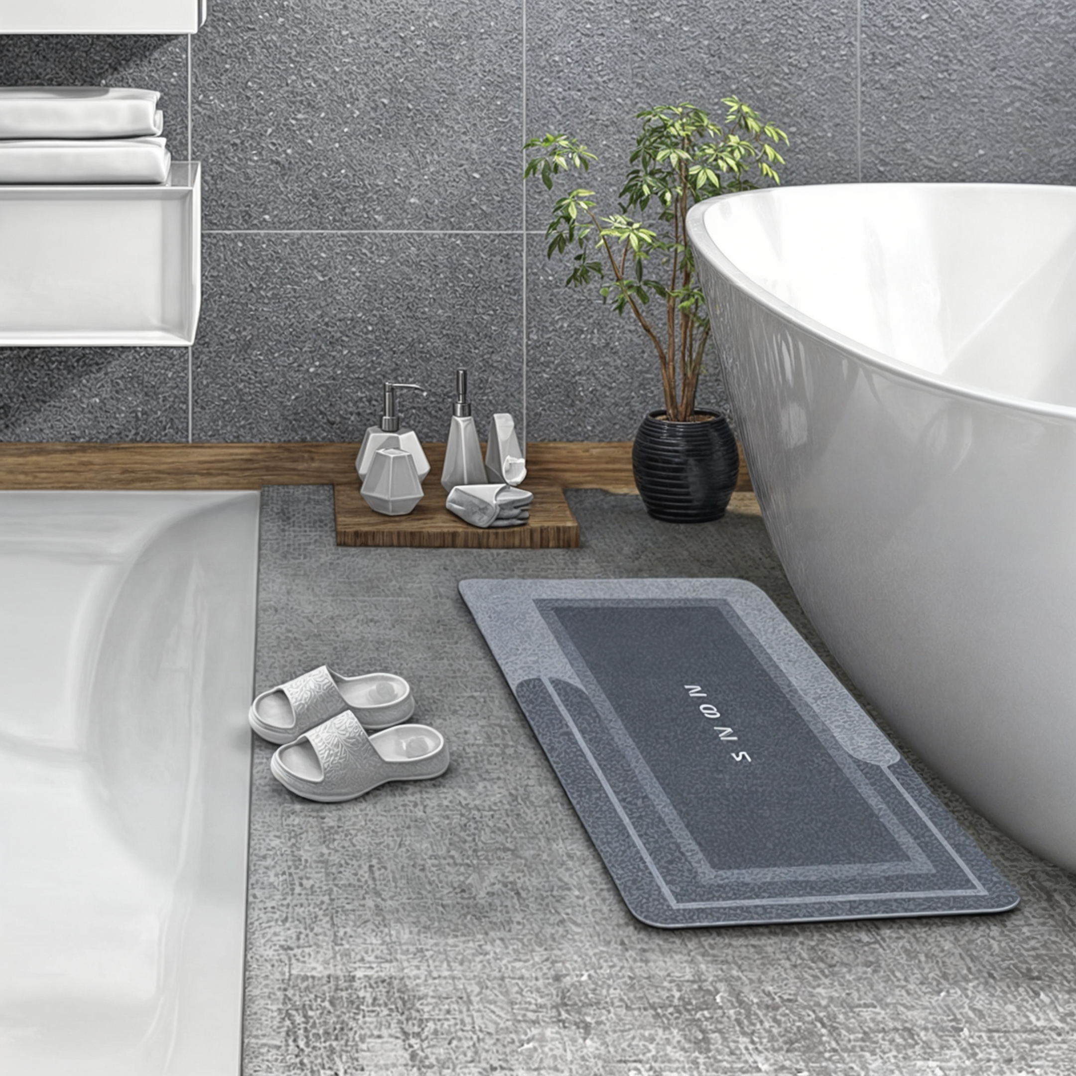 Alfombras para baño bajada de baño super absorbente 118X39-2