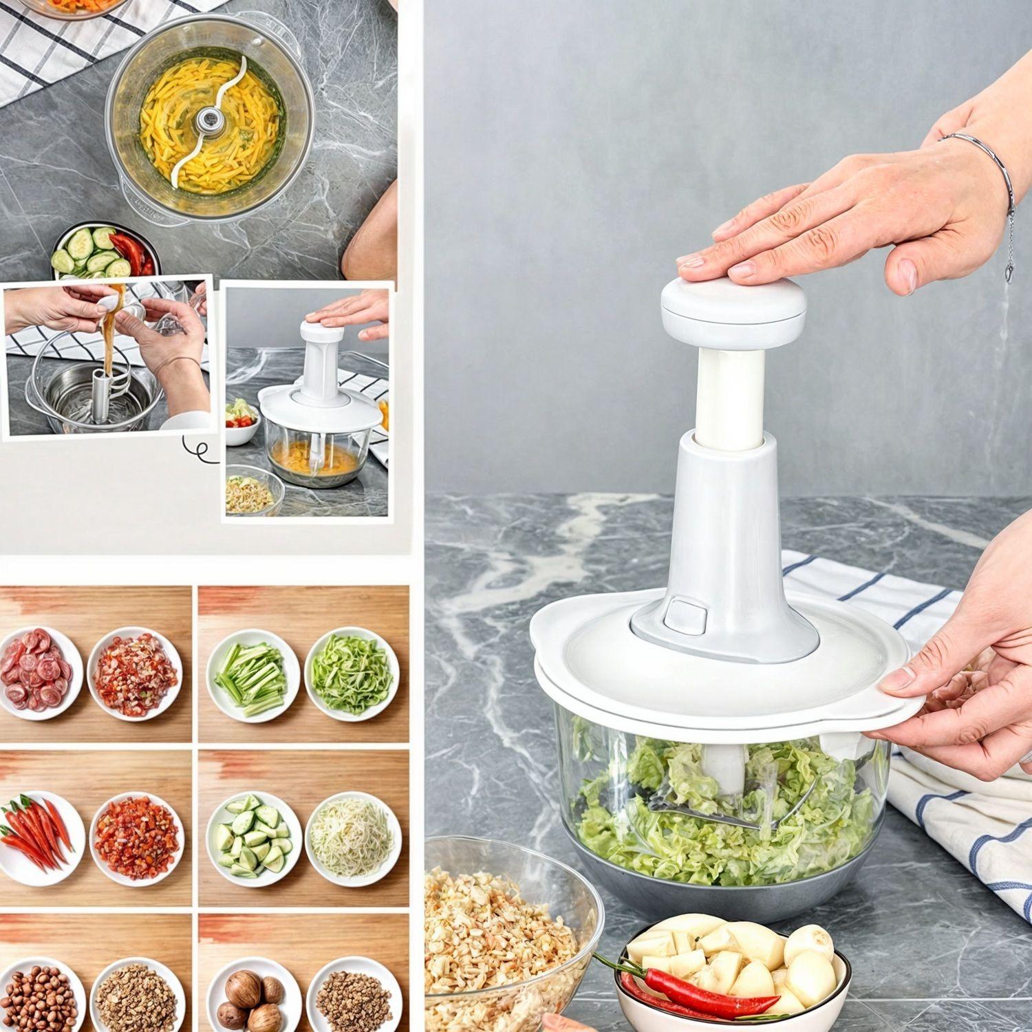 PICADOR DE VERDURAS MANUAL CORTADOR DE CEBOLLA 2 LITROS-5
