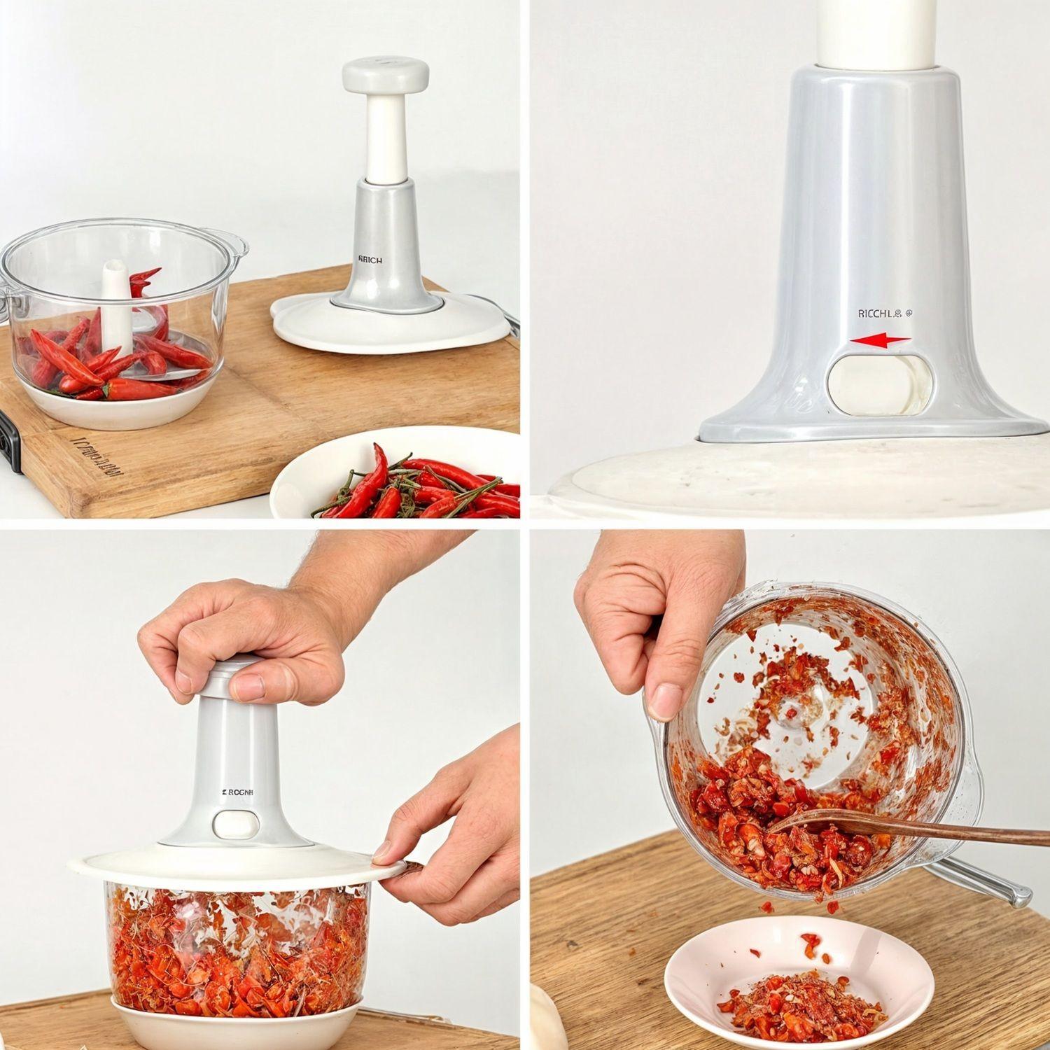PICADOR DE VERDURAS MANUAL CORTADOR DE CEBOLLA 2 LITROS-7