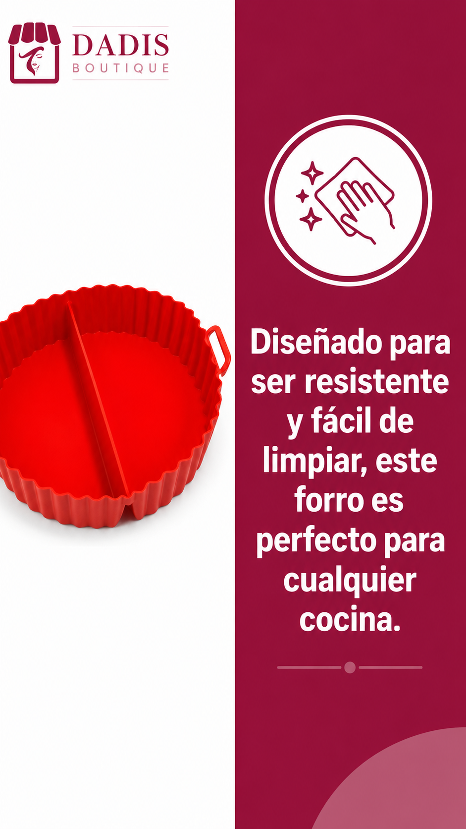 Forro Silicona Para Airfryer Freidora Silicona Con Division-1