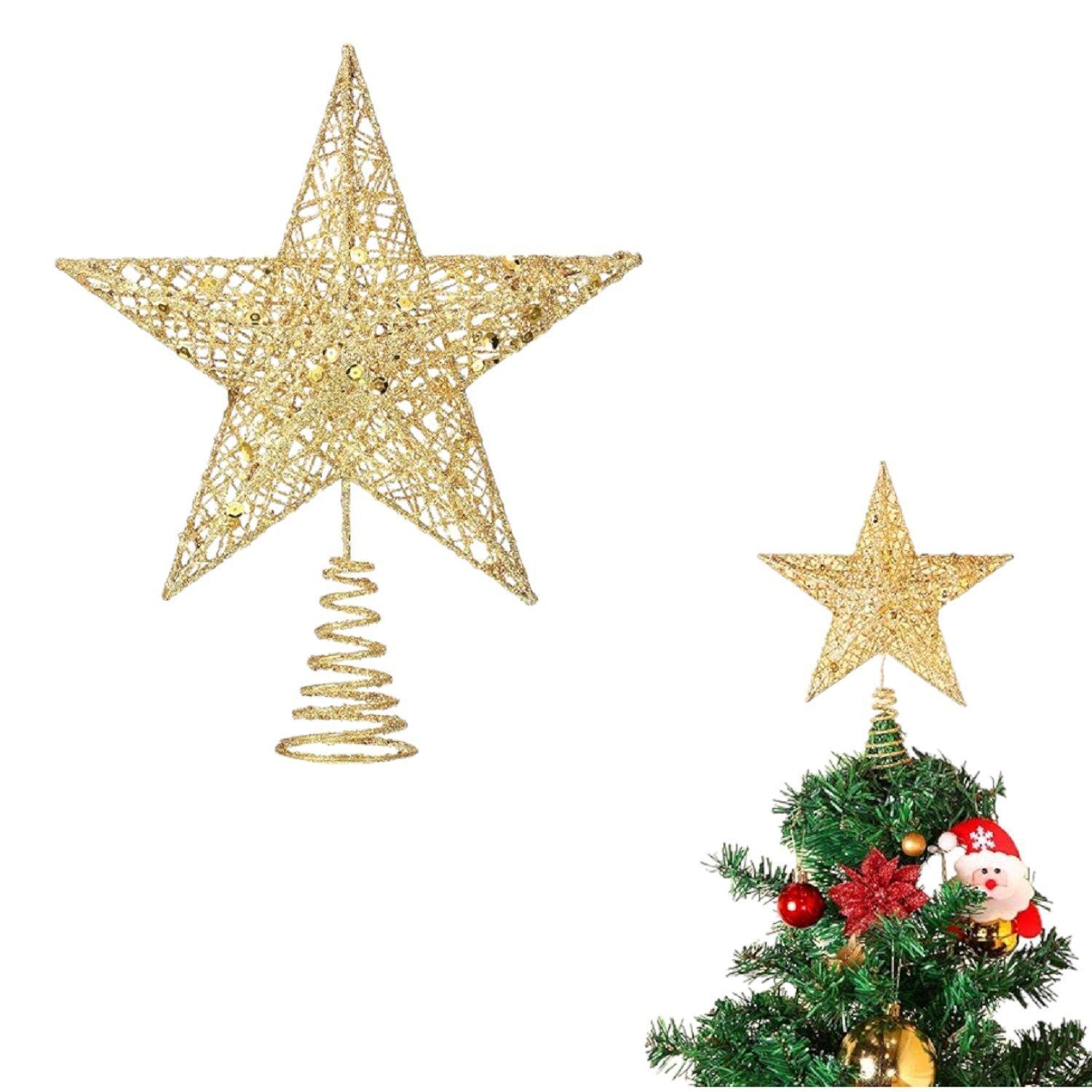 Estrella navidad adornos árbol de navidad -2