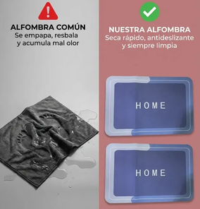 Set 2 Alfombras Baño Absorbentes Antideslizantes Suaves-3