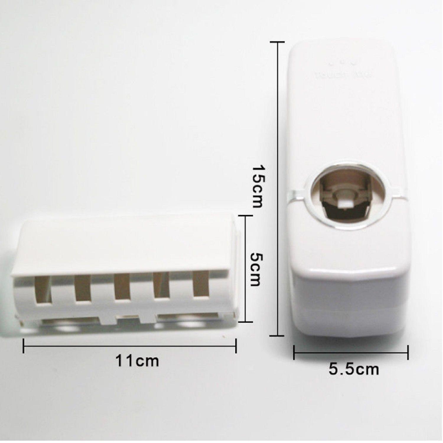 Dispensador De Crema Pasta Dental Porta Cepillos Baño Pared-1