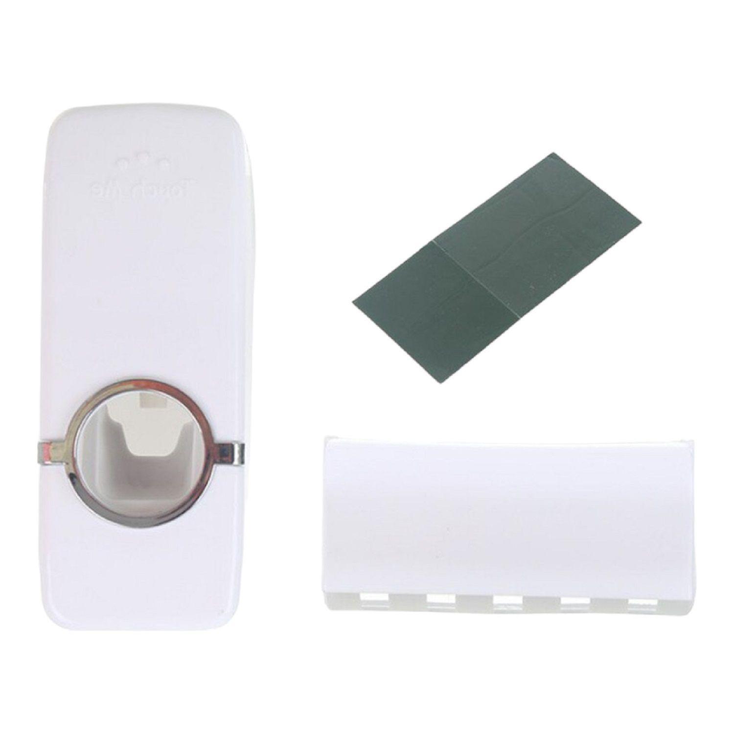 Dispensador De Crema Pasta Dental Porta Cepillos Baño Pared-3